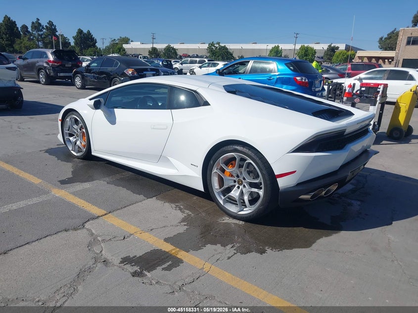 2015 Lamborghini Huracan VIN ZHWUC1ZF5FLA02589 IAAI salvage auction — RIGHT REAR, Salvage (California), sold $137,525 on 2026-08-31 (photo 3)