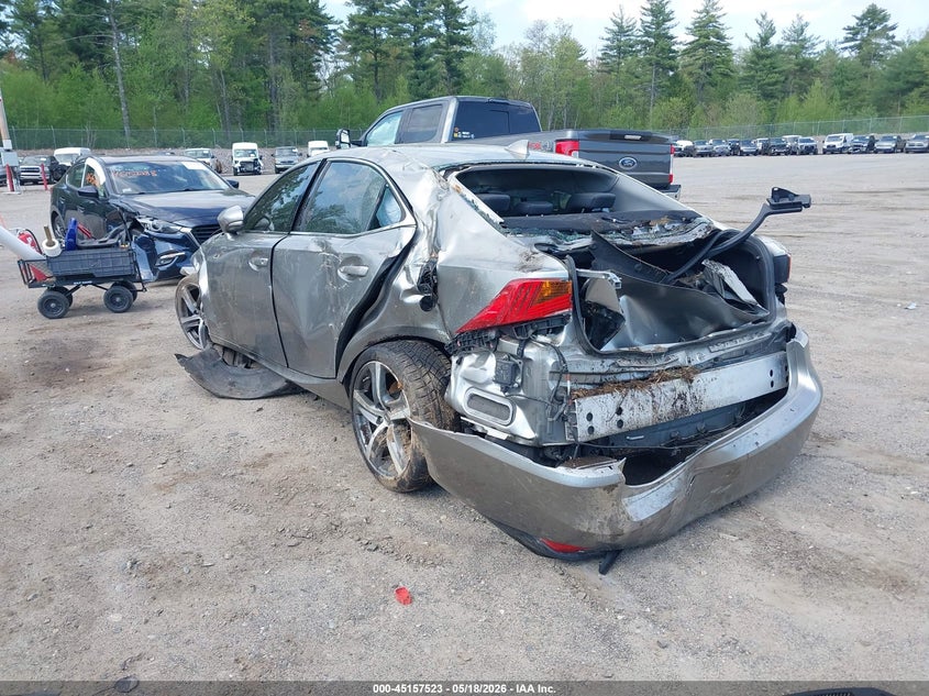 2017 Lexus Is VIN JTHCM1D24H5022602 IAAI salvage auction — FRONT & REAR, Salvage (Massachusetts), sold $650 on 2026-07-24 (photo 3)