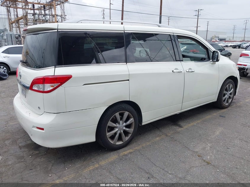 2012 Nissan Quest VIN JN8AE2KP6C9045010 IAAI salvage auction — FRONT & REAR, Salvage (California), sold $1,350 on 2026-07-07 (photo 4)