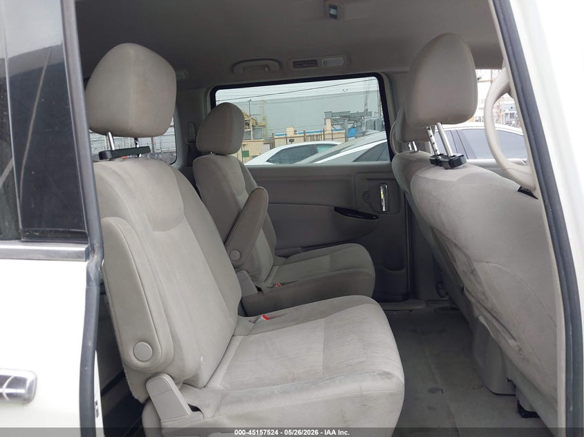 2012 Nissan Quest VIN JN8AE2KP6C9045010 IAAI salvage auction — FRONT & REAR, Salvage (California), sold $1,350 on 2026-07-07 (photo 8)
