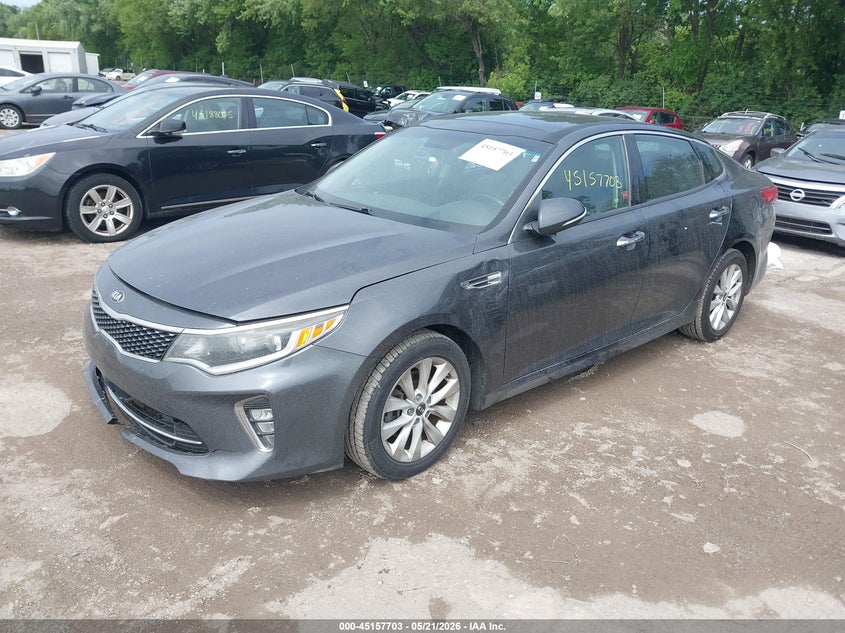 2018 Kia Optima VIN 5XXGT4L33JG193845 IAAI salvage auction — FRONT END, Clear (Indiana), sold $2,100 on 2026-07-22 (photo 2)