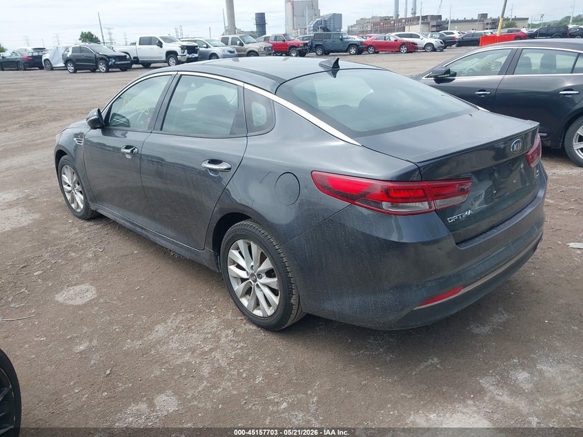 2018 Kia Optima VIN 5XXGT4L33JG193845 IAAI salvage auction — FRONT END, Clear (Indiana), sold $2,100 on 2026-07-22 (photo 3)