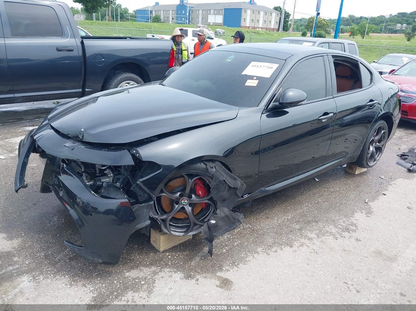 2019 Alfa romeo Giulia VIN ZARFANBN4K7602221 IAAI salvage auction — FRONT END, Salvage Title, sold $825 on 2026-08-17 (photo 2)