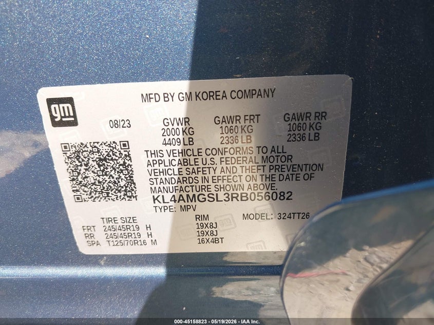 2024 Buick Encore gx VIN KL4AMGSL3RB056082 IAAI salvage auction — FRONT END, Salvage (Georgia), sold $9,000 on 2026-07-09 (photo 9)