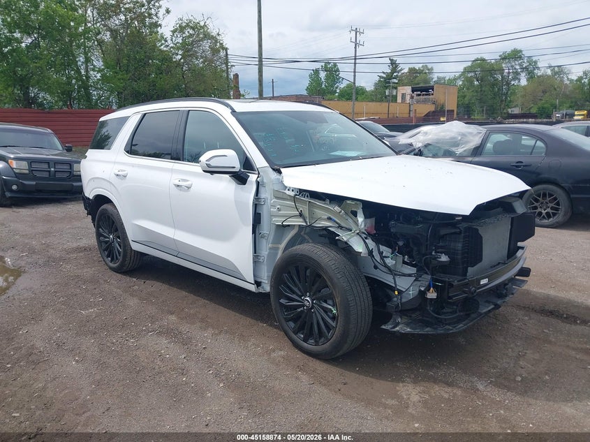 2025 Hyundai Palisade VIN KM8R7DGE0SU927356 IAAI salvage auction — FRONT & REAR, Clear (Michigan), sold $17,500 on 2026-07-23 (photo 1)