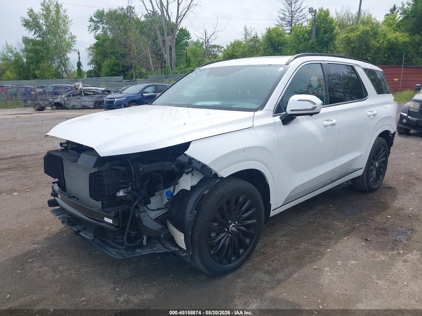 2025 Hyundai Palisade VIN KM8R7DGE0SU927356 IAAI salvage auction — FRONT & REAR, Clear (Michigan), sold $17,500 on 2026-07-23 (photo 2)