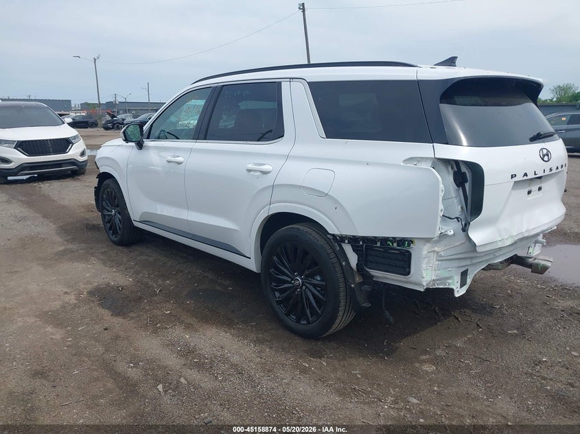 2025 Hyundai Palisade VIN KM8R7DGE0SU927356 IAAI salvage auction — FRONT & REAR, Clear (Michigan), sold $17,500 on 2026-07-23 (photo 3)