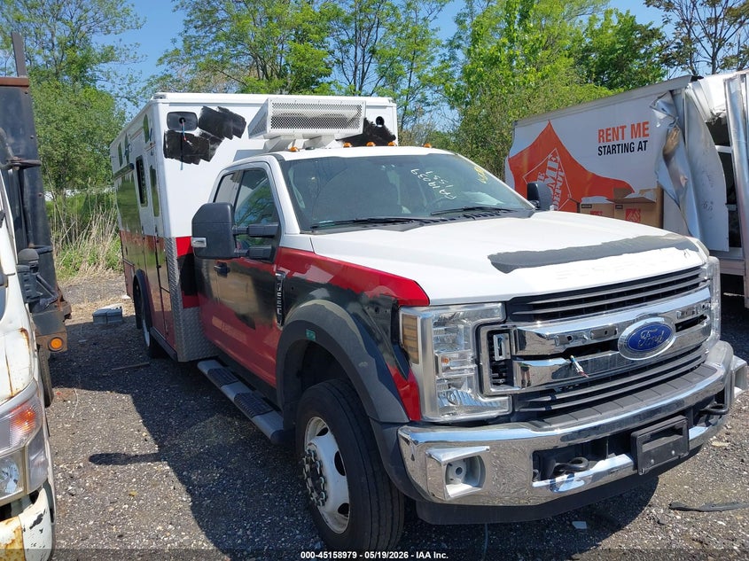 2019 Ford F-550 chassis VIN 1FD0X5HT1KEF24556 IAAI salvage auction — NORMAL WEAR, Clear (New York), sold $25 on 2026-07-28 (photo 1)