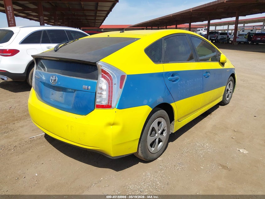 2013 Toyota Prius VIN JTDKN3DU8D5578560 IAAI salvage auction — NORMAL WEAR, Clear-Dealer Only (Arizona), sold $450 on 2026-07-14 (photo 4)