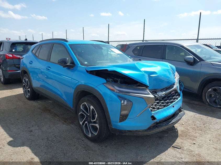 2025 Chevrolet Trax VIN KL77LJEP9SC173628 IAAI salvage auction — FRONT END, Salvage (Texas), sold $3,650 on 2026-07-29 (photo 1)