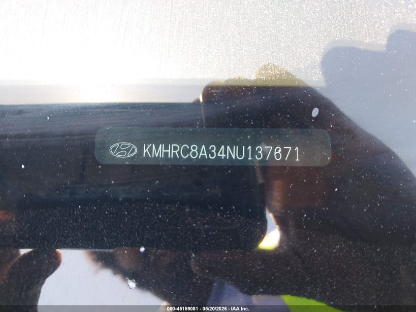 2022 Hyundai Venue VIN KMHRC8A34NU137671 IAAI salvage auction — REAR END, Salvage (California), sold $2,350 on 2026-07-21 (photo 9)