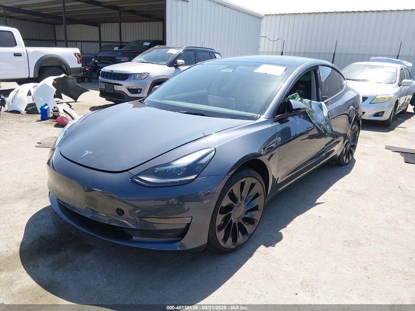 2023 Tesla Model 3 VIN 5YJ3E1EC9PF712204 IAAI salvage auction — LEFT SIDE, Salvage (California), sold $11,300 on 2026-07-16 (photo 2)