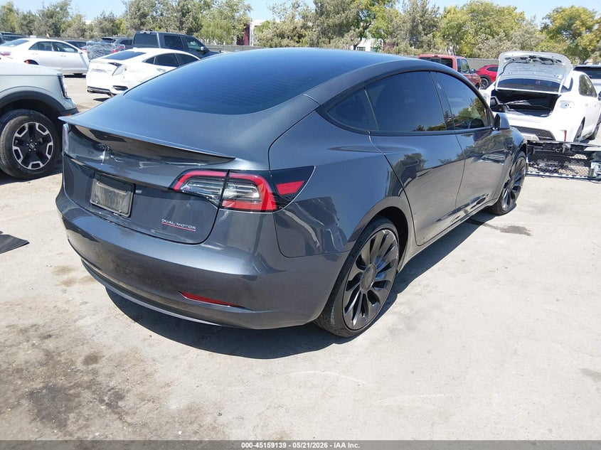 2023 Tesla Model 3 VIN 5YJ3E1EC9PF712204 IAAI salvage auction — LEFT SIDE, Salvage (California), sold $11,300 on 2026-07-16 (photo 4)