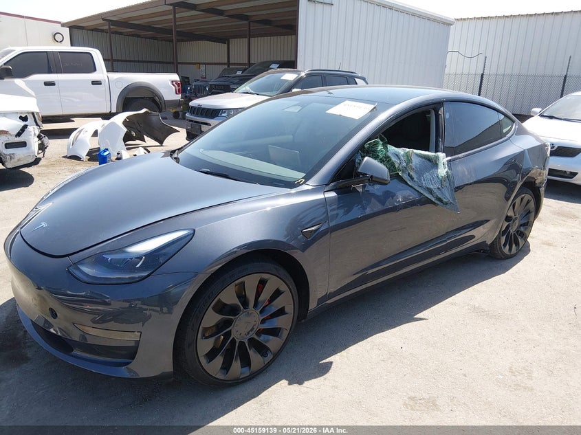 2023 Tesla Model 3 VIN 5YJ3E1EC9PF712204 IAAI salvage auction — LEFT SIDE, Salvage (California), sold $11,300 on 2026-07-16 (photo 6)