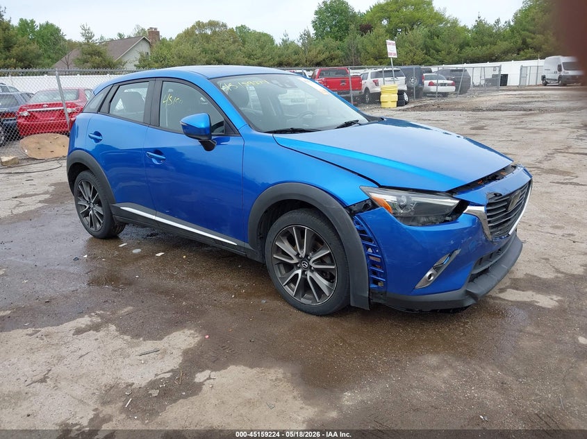 2016 Mazda Cx-3 VIN JM1DKBD73G0107133 IAAI salvage auction — FRONT END, Clear (Indiana), sold $2,100 on 2026-07-14 (photo 1)
