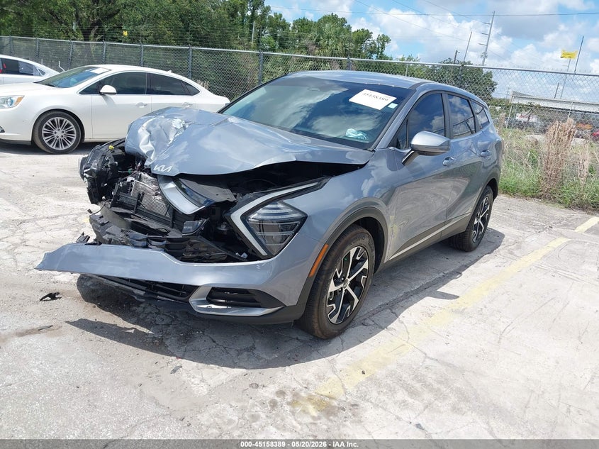 2025 Kia Sportage VIN 5XYK33DFXSG276845 IAAI salvage auction — FRONT END, Rebuildable (Florida), sold $7,550 on 2026-07-15 (photo 2)