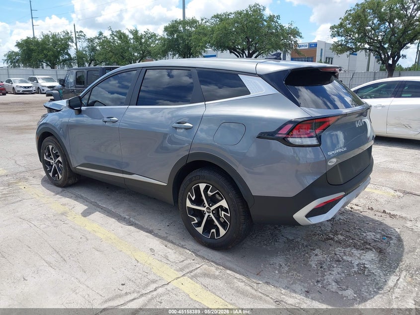 2025 Kia Sportage VIN 5XYK33DFXSG276845 IAAI salvage auction — FRONT END, Rebuildable (Florida), sold $7,550 on 2026-07-15 (photo 3)
