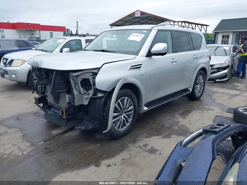 2021 Nissan Armada VIN JN8AY2BB9M9791013 IAAI salvage auction — FRONT END, Salvage - 75% Or Less (Maryland), sold $17,425 on 2026-07-09 (photo 2)