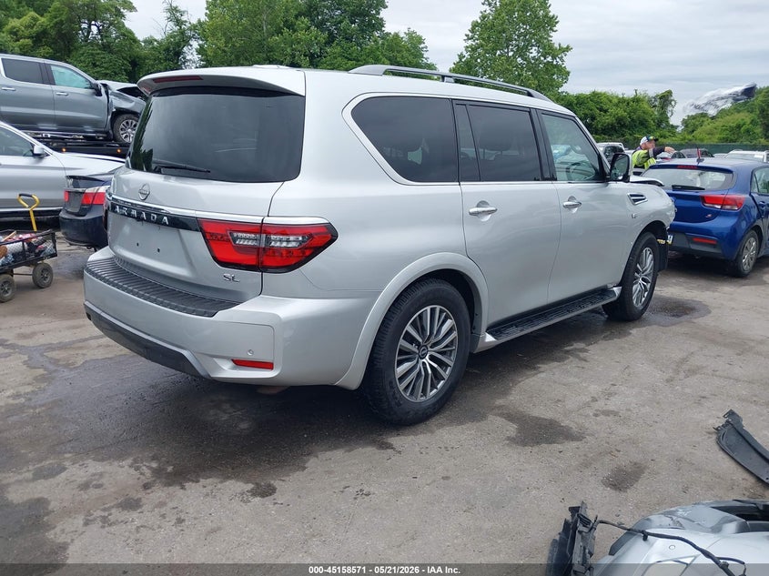 2021 Nissan Armada VIN JN8AY2BB9M9791013 IAAI salvage auction — FRONT END, Salvage - 75% Or Less (Maryland), sold $17,425 on 2026-07-09 (photo 4)