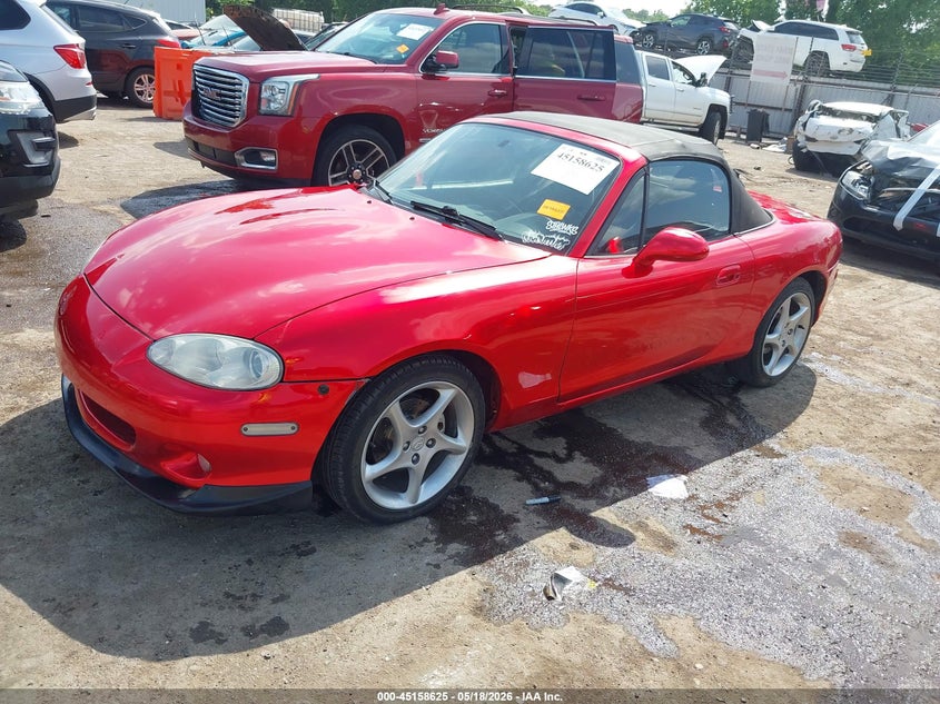 2001 Mazda Mx-5 VIN JM1NB353710203604 IAAI salvage auction — HAIL, Clear (Oklahoma), sold $2,600 on 2026-07-22 (photo 2)