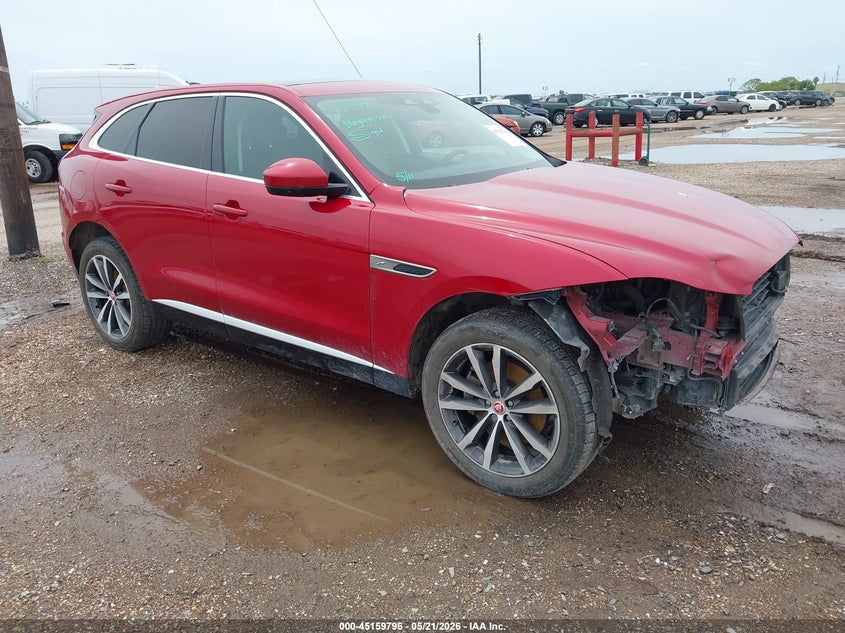 2023 Jaguar F-pace VIN SADCJ2EX5PA706580 IAAI salvage auction — FRONT END, Original (Texas), sold $9,000 on 2026-07-15 (photo 1)