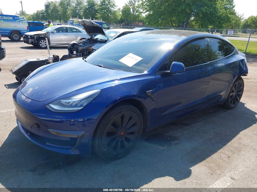 2020 Tesla Model 3 VIN 5YJ3E1EB8LF638405 IAAI salvage auction — REAR END, Salvage (New Jersey), sold $7,050 on 2026-07-16 (photo 2)