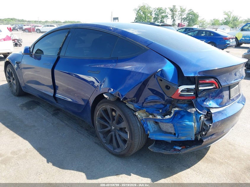 2020 Tesla Model 3 VIN 5YJ3E1EB8LF638405 IAAI salvage auction — REAR END, Salvage (New Jersey), sold $7,050 on 2026-07-16 (photo 3)