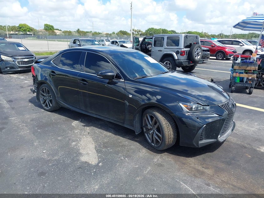 2020 Lexus Is VIN JTHGA1D20L5106208 IAAI salvage auction — LEFT FRONT, Rebuildable (Florida), sold $6,750 on 2026-07-09 (photo 1)