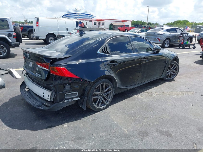 2020 Lexus Is VIN JTHGA1D20L5106208 IAAI salvage auction — LEFT FRONT, Rebuildable (Florida), sold $6,750 on 2026-07-09 (photo 4)