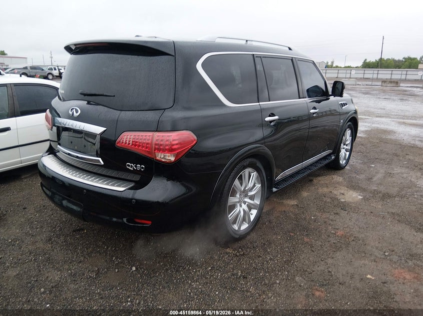 2014 Infiniti Qx80 VIN JN8AZ2NE2E9062839 IAAI salvage auction — FRONT END, Clear (Oklahoma), sold $1,850 on 2026-09-03 (photo 4)