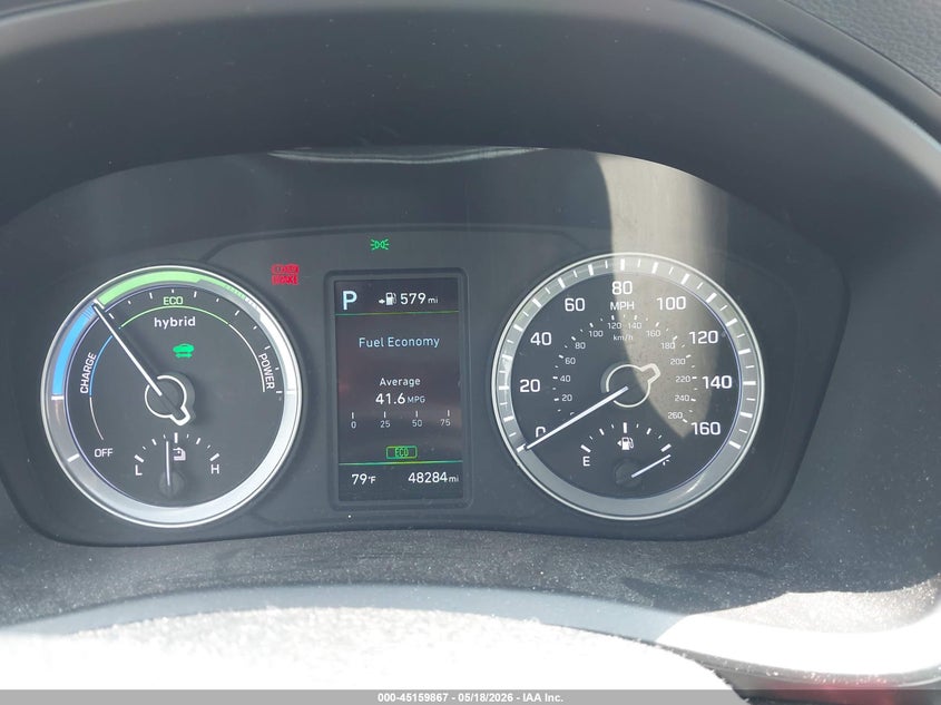 2018 Hyundai Sonata hybrid VIN KMHE24L36JA083745 IAAI salvage auction — HAIL, Sf97 (Kansas), sold $10,900 on 2026-07-09 (photo 7)