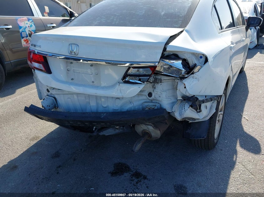 2014 Honda Civic VIN 19XFB2F51EE205828 IAAI salvage auction — REAR END, Salvage (California), sold $2,200 on 2026-07-09 (photo 6)