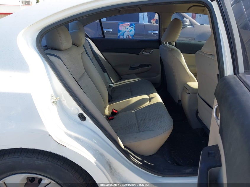 2014 Honda Civic VIN 19XFB2F51EE205828 IAAI salvage auction — REAR END, Salvage (California), sold $2,200 on 2026-07-09 (photo 8)