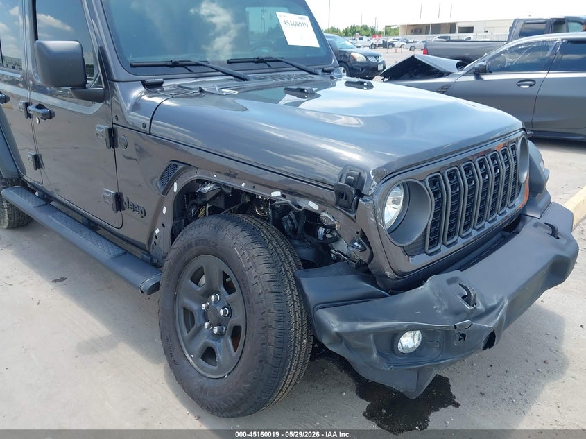2025 Jeep Wrangler / VIN 1C4PJXDG5SW592555 IAAI salvage auction — RIGHT FRONT, Salvage Title, sold $15,250 on 2026-07-30 (photo 6)