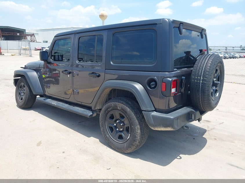 2025 Jeep Wrangler / VIN 1C4PJXDG5SW592555 IAAI salvage auction — RIGHT FRONT, Salvage Title, sold $15,250 on 2026-07-30 (photo 3)