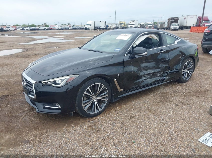 2018 Infiniti Q60 VIN JN1CV7EK3JM200580 IAAI salvage auction — LEFT SIDE, Original (Texas), sold $7,500 on 2026-07-15 (photo 2)