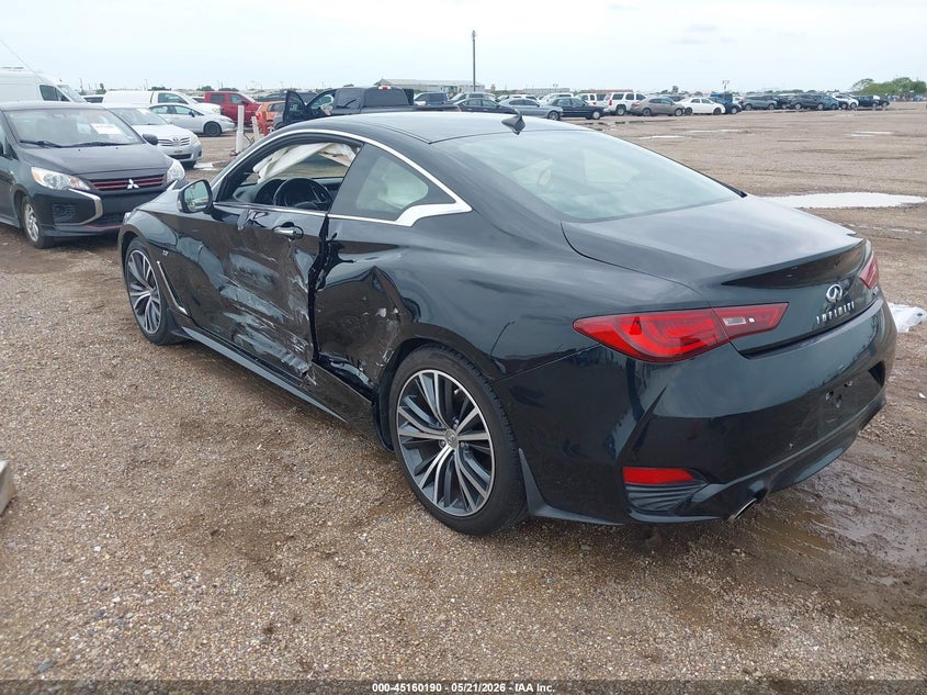 2018 Infiniti Q60 VIN JN1CV7EK3JM200580 IAAI salvage auction — LEFT SIDE, Original (Texas), sold $7,500 on 2026-07-15 (photo 3)