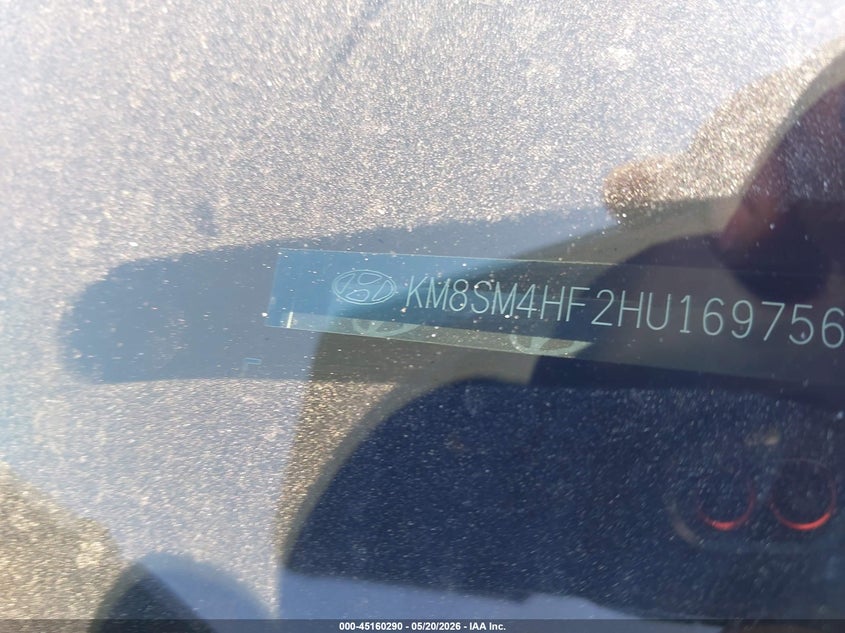 2017 Hyundai Santa fe VIN KM8SM4HF2HU169756 IAAI salvage auction — RIGHT SIDE, Salvage (North Carolina), sold $1,600 on 2026-07-22 (photo 9)