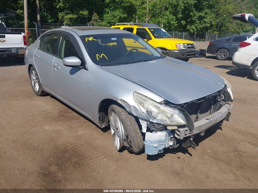 2013 Infiniti G VIN JN1CV6AR6DM765679 IAAI salvage auction — FRONT END, Salvage - 75% Or Less (Maryland), sold $1,200 on 2026-07-08 (photo 1)