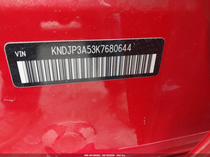 2019 Kia Soul VIN KNDJP3A53K7680644 IAAI salvage auction — RIGHT SIDE, Salvage (Minnesota), sold $1,900 on 2026-07-15 (photo 9)