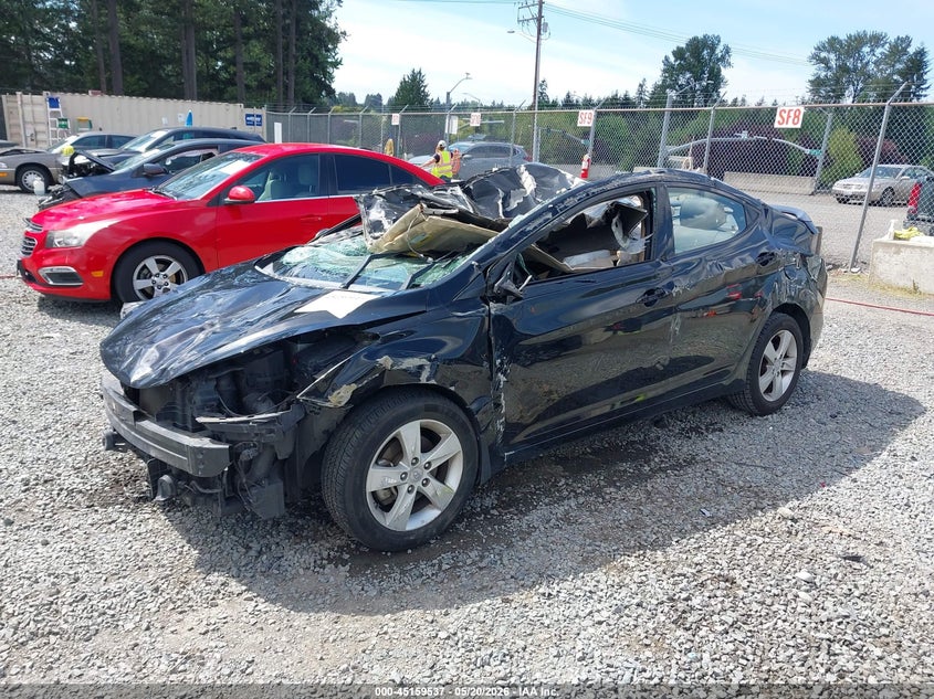 2013 Hyundai Elantra VIN KMHDH4AE3DU955901 IAAI salvage auction — ROLLOVER, Bill Of Sale (Washington), sold $275 on 2026-07-22 (photo 2)