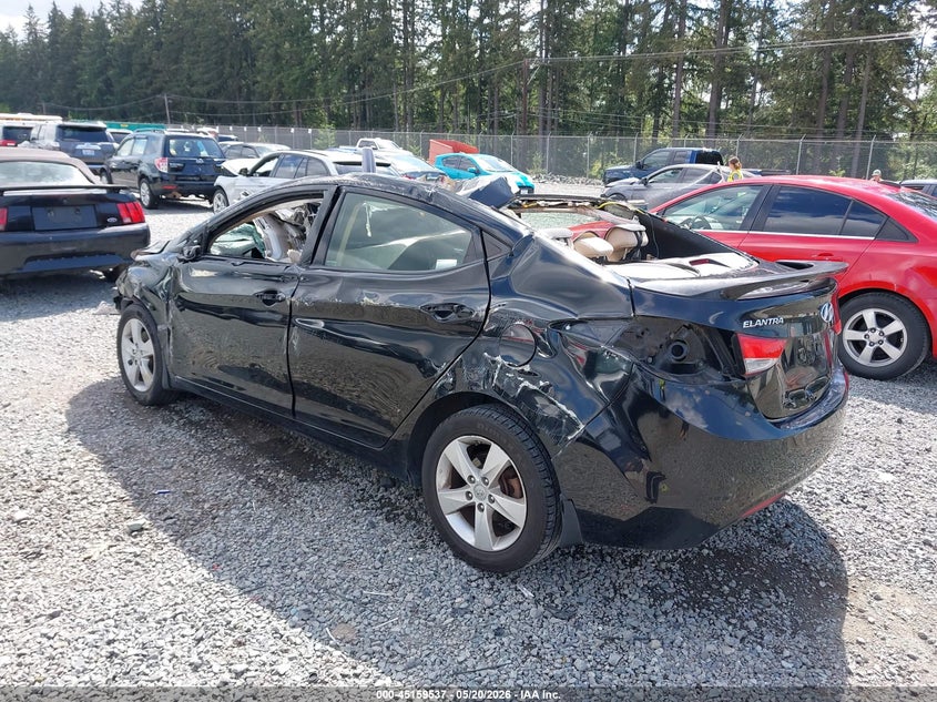 2013 Hyundai Elantra VIN KMHDH4AE3DU955901 IAAI salvage auction — ROLLOVER, Bill Of Sale (Washington), sold $275 on 2026-07-22 (photo 3)