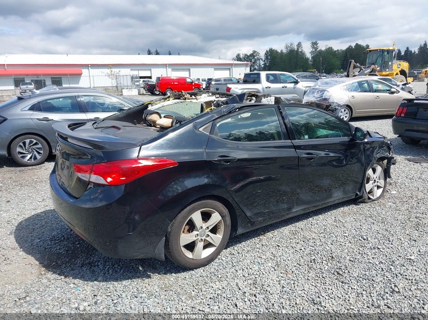 2013 Hyundai Elantra VIN KMHDH4AE3DU955901 IAAI salvage auction — ROLLOVER, Bill Of Sale (Washington), sold $275 on 2026-07-22 (photo 4)