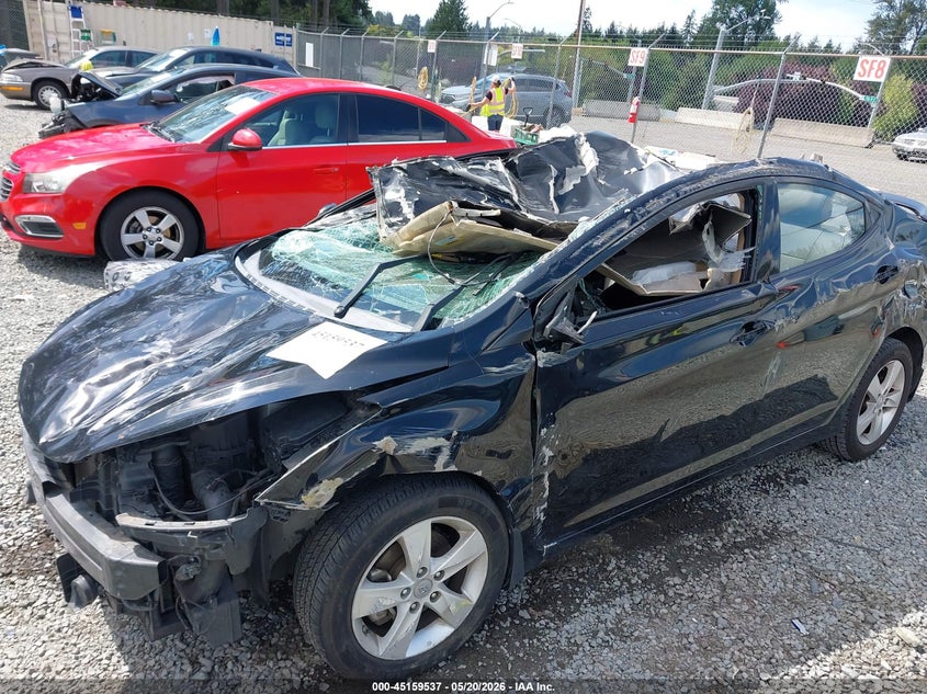 2013 Hyundai Elantra VIN KMHDH4AE3DU955901 IAAI salvage auction — ROLLOVER, Bill Of Sale (Washington), sold $275 on 2026-07-22 (photo 6)