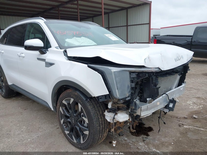 2026 Kia Sorento VIN 5XYRH4JF2TG439631 IAAI salvage auction — FRONT & REAR, Salvage (Texas), sold $10,100 on 2026-07-21 (photo 6)