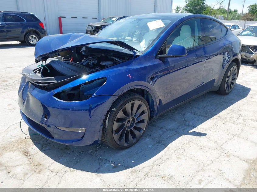 2022 Tesla Model y VIN 7SAYGDEE0NF373223 IAAI salvage auction — FRONT END, Salvage Title, sold $5,400 on 2026-07-09 (photo 2)