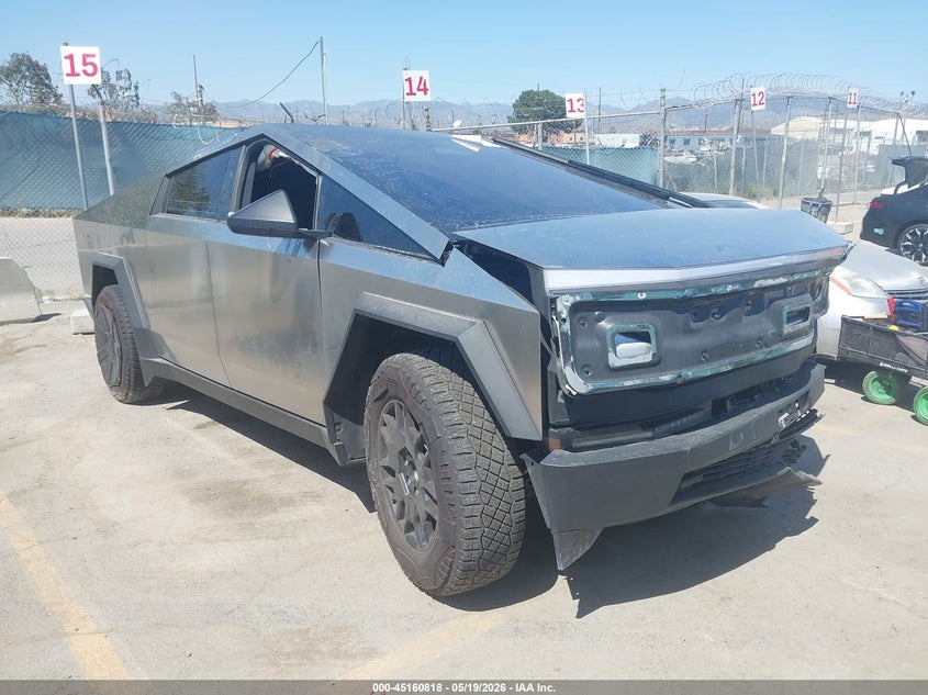 2025 Tesla Cybertruck VIN 7G2CEGEC9SA077409 IAAI salvage auction — LEFT FRONT, Salvage (Nevada), sold $24,700 on 2026-07-01 (photo 1)