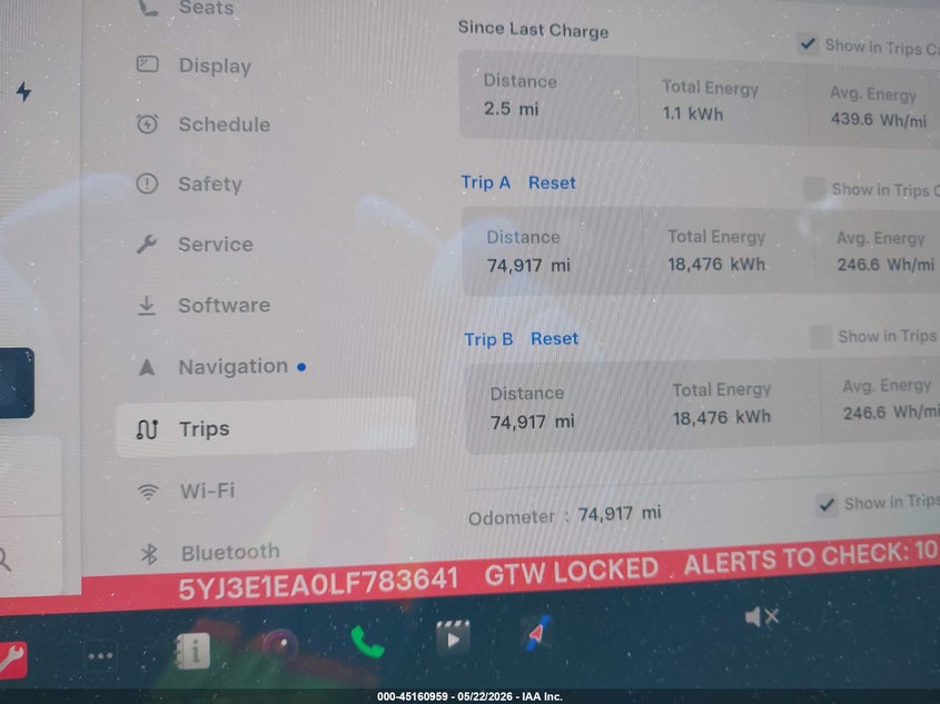 2020 Tesla Model 3 VIN 5YJ3E1EA0LF783641 IAAI salvage auction — FRONT END, Salvage Title, sold $5,100 on 2026-08-01 (photo 7)