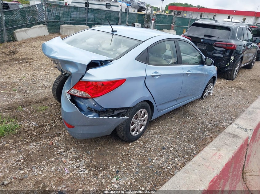 2014 Hyundai Accent VIN KMHCT4AE4EU733704 IAAI salvage auction — REAR END, Salvage - Greater Than 75% (Maryland), sold $675 on 2026-07-23 (photo 4)