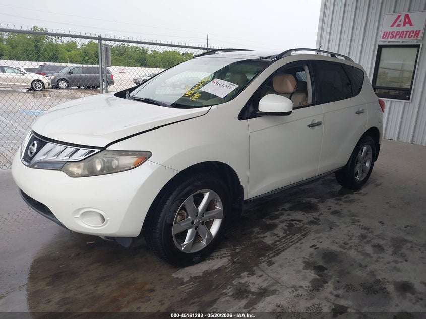 2010 Nissan Murano VIN JN8AZ1MU2AW019679 IAAI salvage auction — HAIL, Original (Texas), sold $875 on 2026-07-17 (photo 2)